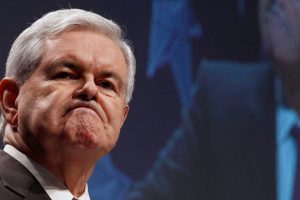Newt Gingrich scowls
