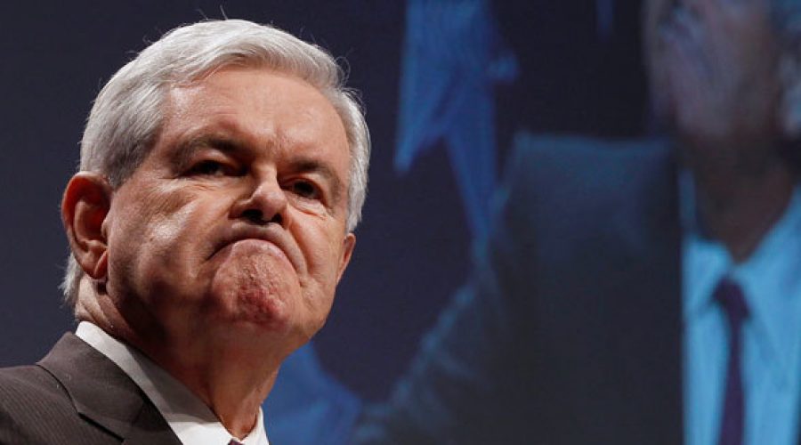 Newt Gingrich scowls