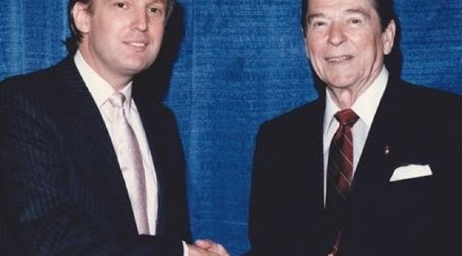 Trump Shaking Ronald Reagan's hand