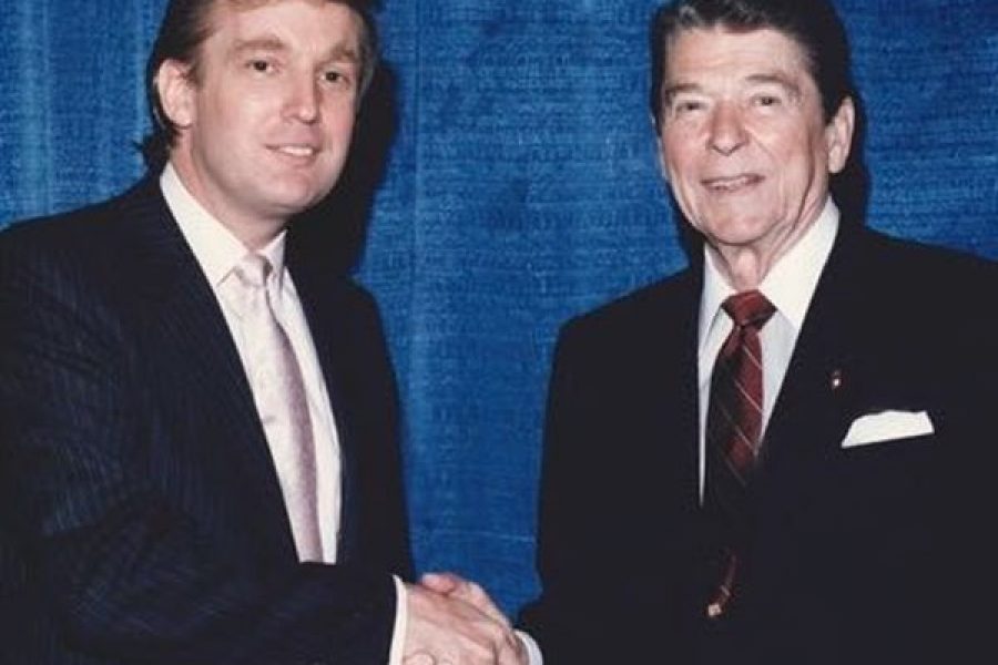 Trump Shaking Ronald Reagan's hand