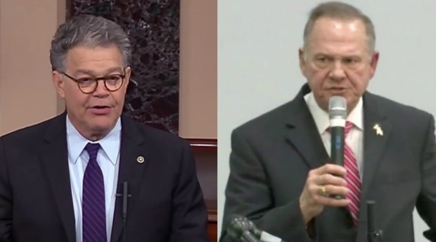 Al Franken and Roy Moore (Washington Post)