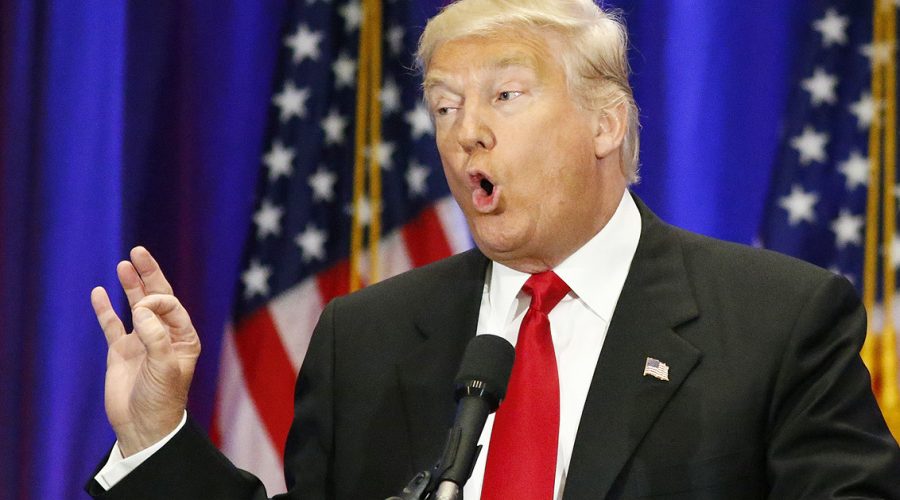 Trump squaremouth makes Presidential destruction