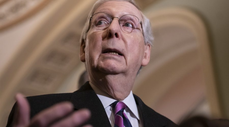 Mitch McConnell breaks his shoulder