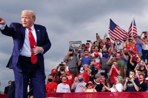 Trump deliberately infecting us at a NC rally.