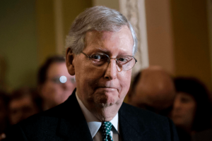 Mitch McConnell smirking